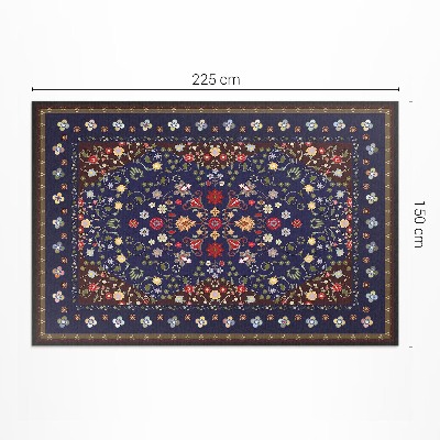 Tapis vinyle d’extérieur Magnifique motif de petites fleurs vintage