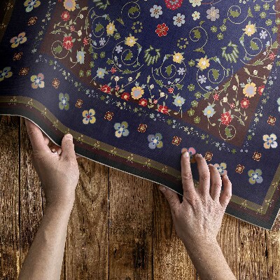 Tapis vinyle d’extérieur Magnifique motif de petites fleurs vintage
