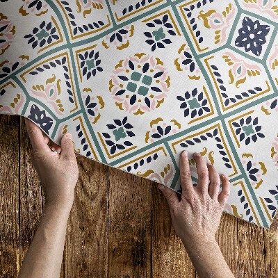 Tapis vinyle d’extérieur Carreaux à motifs géométriques