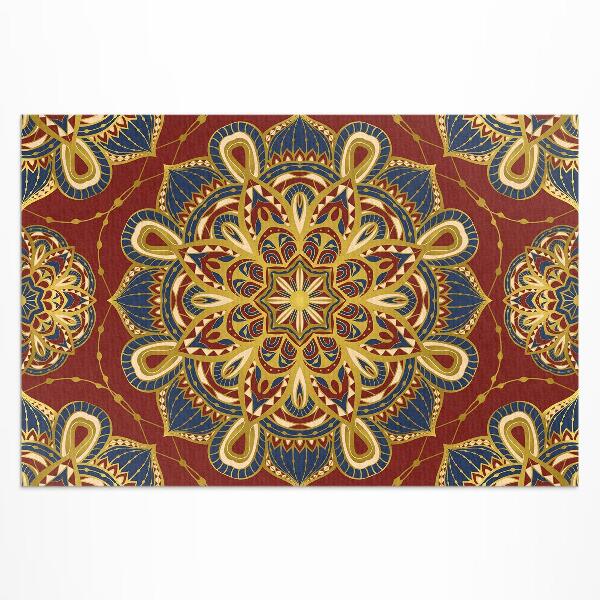Tapis vinyle d’extérieur Motif oriental mandala richement décoré