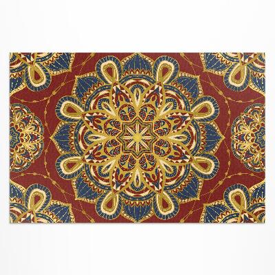 Tapis vinyle d’extérieur Motif oriental mandala richement décoré