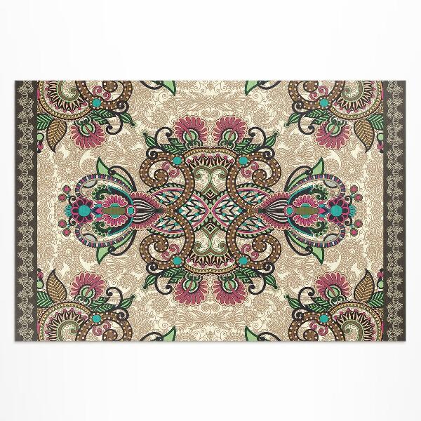Tapis vinyle d’extérieur Motif floral oriental classique