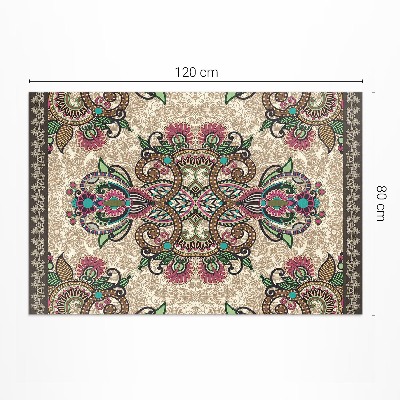 Tapis vinyle d’extérieur Motif floral oriental classique