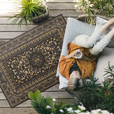 Tapis vinyle d’extérieur Décorations végétales à motifs ornementaux