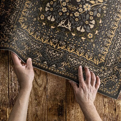 Tapis vinyle d’extérieur Décorations végétales à motifs ornementaux