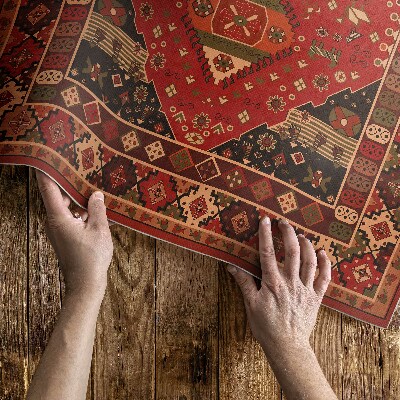 Tapis vinyle d’extérieur Motifs végétaux vintage de style antique