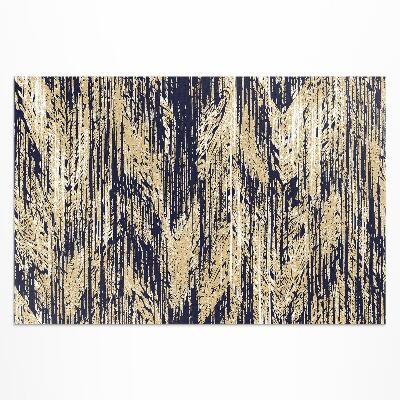 Tapis vinyle d’extérieur Rayures jaunes rétro vintage bohème