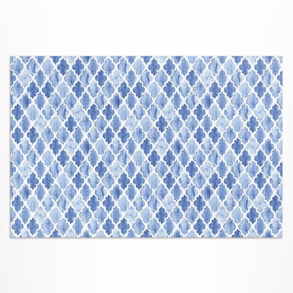 Tapis vinyle d’extérieur Carreaux de mosaïque aquarelle méditerranéens