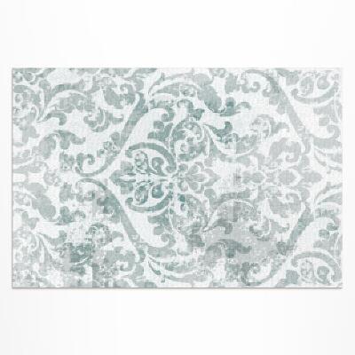 Tapis vinyle d’extérieur Taches et ornements de style vintage