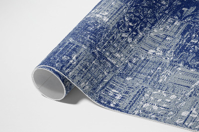 Tapis vinyle d’extérieur Carreaux imitation tissu chaotique