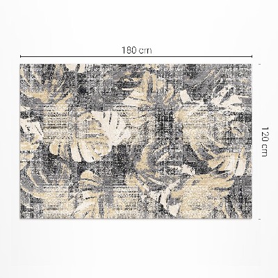 Tapis vinyle d’extérieur Motif de feuille de Monstera avec texture usée