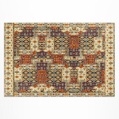 Tapis vinyle d’extérieur Patchwork géométrique bohème vintage