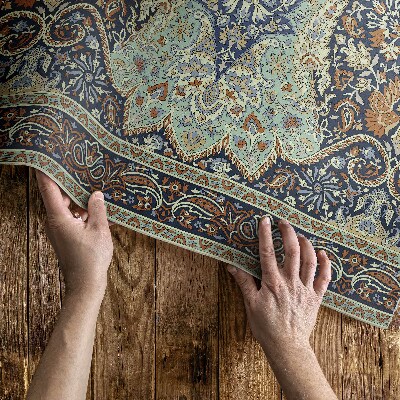 Tapis vinyle d’extérieur Magnifiques détails d'ornement floral turc