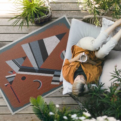 Tapis vinyle d’extérieur Gris de Wassil Kandinsky