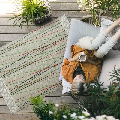 Tapis vinyle d’extérieur Tissu imitation gravure sur bois japonaise