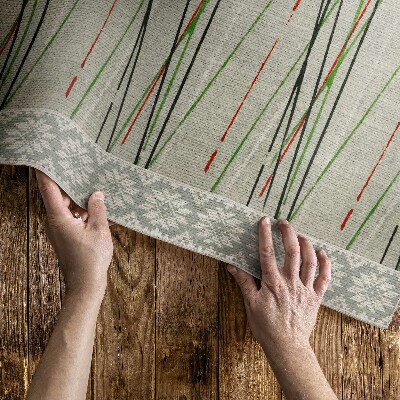 Tapis vinyle d’extérieur Tissu imitation gravure sur bois japonaise