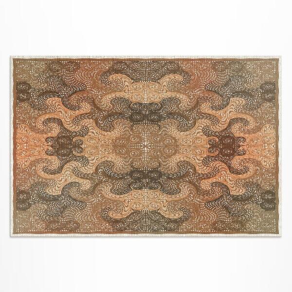 Tapis vinyle d’extérieur Motif oriental à volutes décoratives