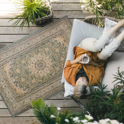 Tapis vinyle d’extérieur Motif ornemental vintage classique