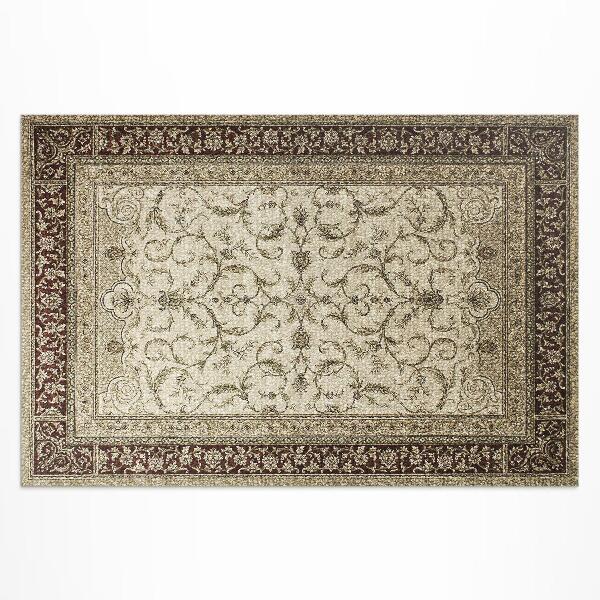 Tapis vinyle d’extérieur Lierre décoratif beige classique