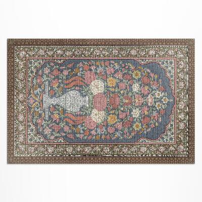 Tapis vinyle d’extérieur Bouquet de fleurs vintage, imitation tissu