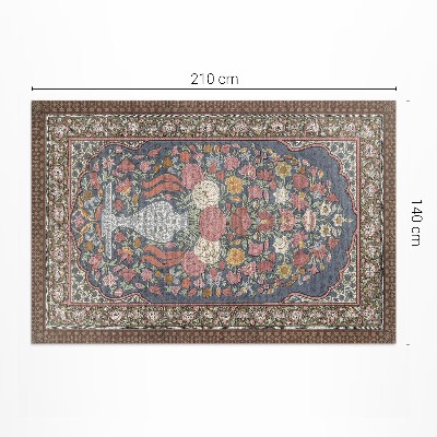 Tapis vinyle d’extérieur Bouquet de fleurs vintage, imitation tissu