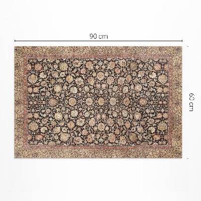 Tapis vinyle d’extérieur Fleurs de pivoine dans un style vintage ancien