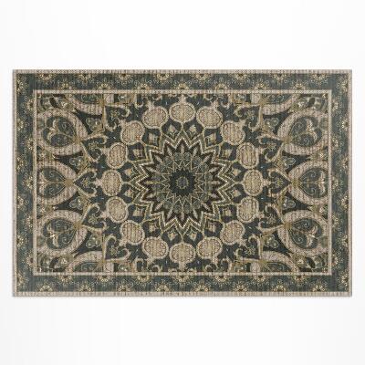 Tapis vinyle d’extérieur Mandala décoratif ornemental