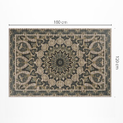Tapis vinyle d’extérieur Mandala décoratif ornemental