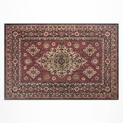 Tapis vinyle d’extérieur Rouge géométrique vintage