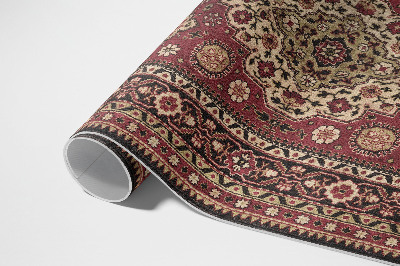 Tapis vinyle d’extérieur Rouge géométrique vintage