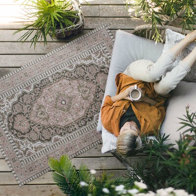 Tapis vinyle d’extérieur Motif orné vintage de style persan