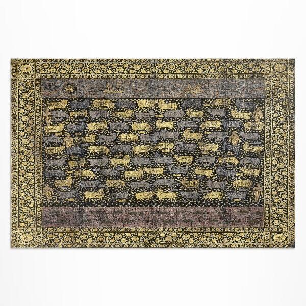 Tapis vinyle d’extérieur Motif décoratif avec détails ornementaux