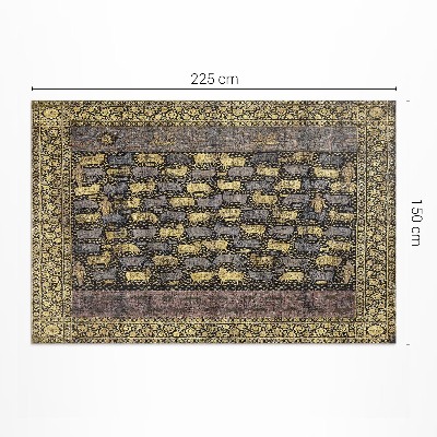 Tapis vinyle d’extérieur Motif décoratif avec détails ornementaux