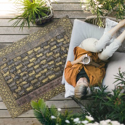 Tapis vinyle d’extérieur Motif décoratif avec détails ornementaux