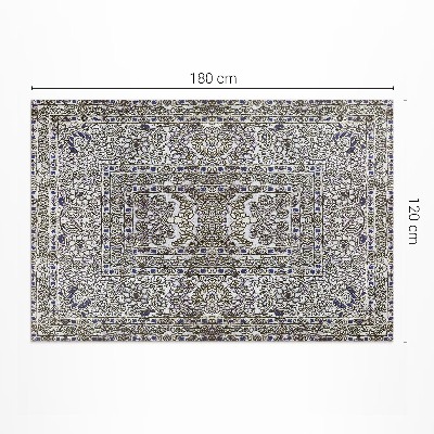 Tapis vinyle d’extérieur Graphique Linéaire Vintage Gris