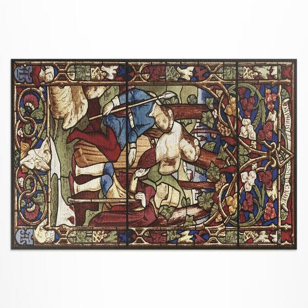 Tapis vinyle d’extérieur Imitation de vitrail gothique de Sir Digby Wyatt