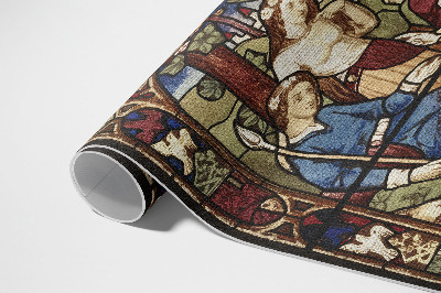 Tapis vinyle d’extérieur Imitation de vitrail gothique de Sir Digby Wyatt