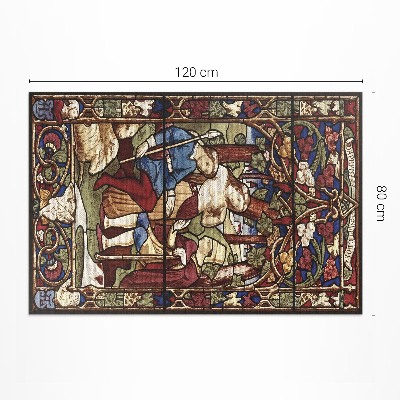Tapis vinyle d’extérieur Imitation de vitrail gothique de Sir Digby Wyatt