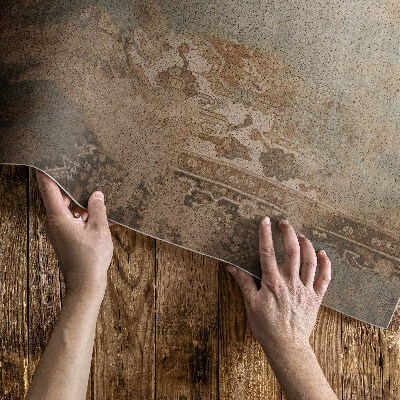 Tapis vinyle d’extérieur Motif patchwork vintage minable