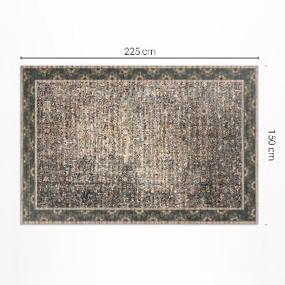 Tapis vinyle d’extérieur Motif floral vintage texture usée