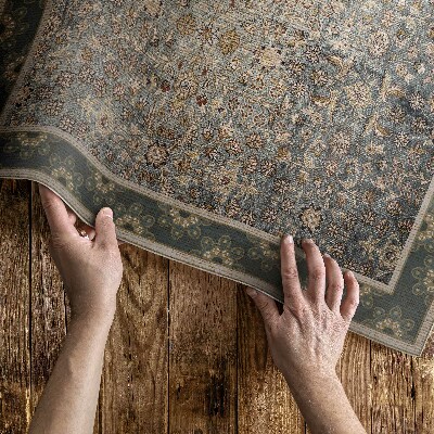 Tapis vinyle d’extérieur Motif floral vintage texture usée