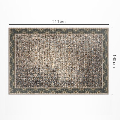 Tapis vinyle d’extérieur Motif floral vintage texture usée