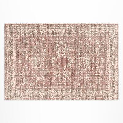 Tapis vinyle d’extérieur Motif floral vintage vieilli rose poudré