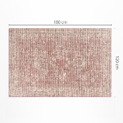 Tapis vinyle d’extérieur Motif floral vintage vieilli rose poudré