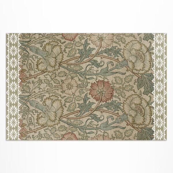 Tapis vinyle d’extérieur Rose sauvage William Morris