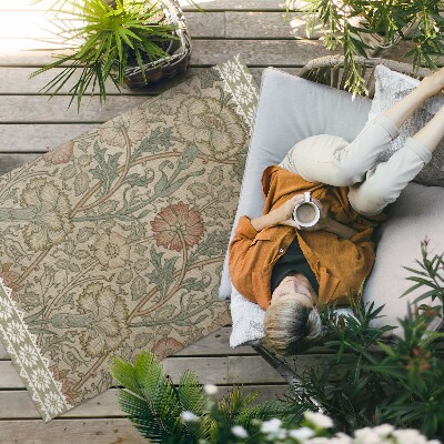 Tapis vinyle d’extérieur Rose sauvage William Morris