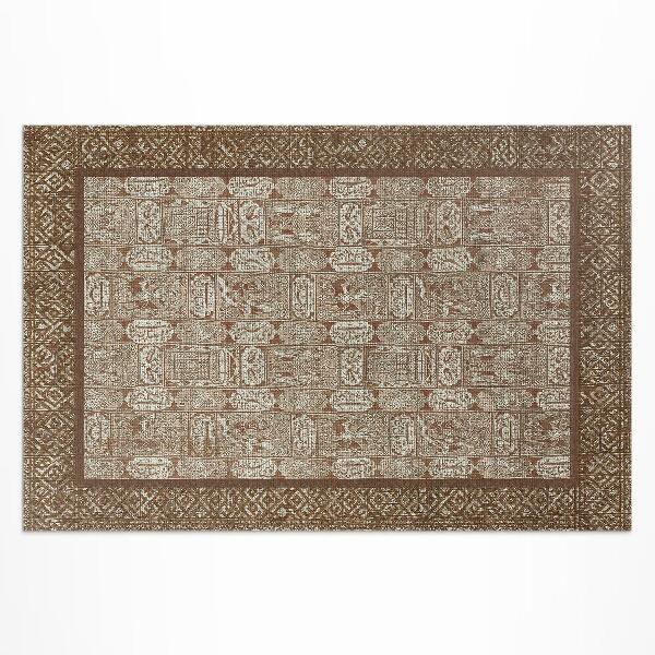Tapis vinyle d’extérieur Motif vintage en mosaïque ornementale