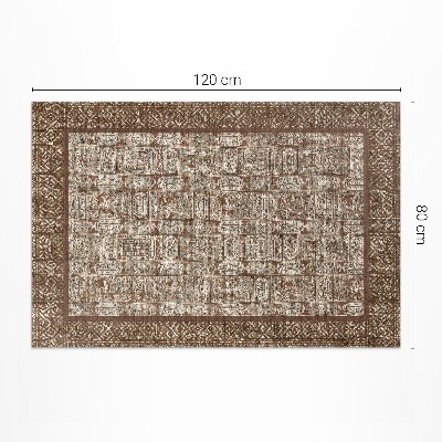 Tapis vinyle d’extérieur Motif vintage en mosaïque ornementale