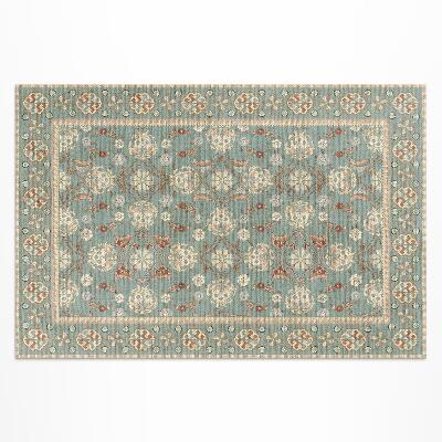 Tapis vinyle d’extérieur Ornement végétal à motif floral vintage