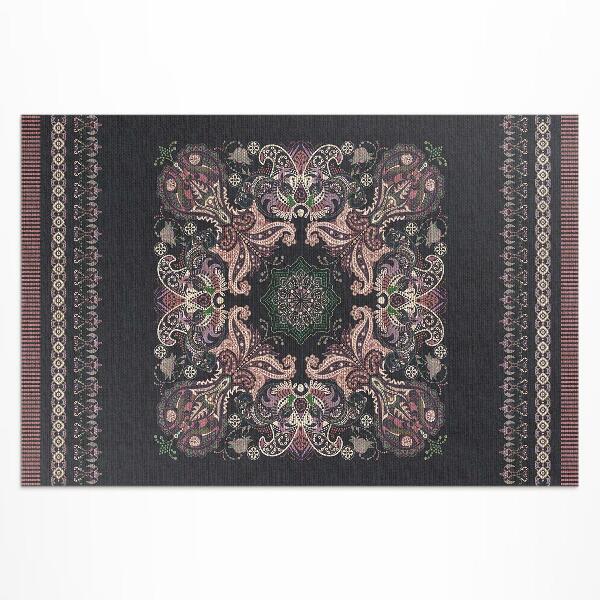 Tapis vinyle d’extérieur Motif végétal décoratif élégant